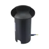 corp de iluminat LED, lampă de podea, două cu deschidere, 1W, rotund, alb cald, negru, IP67