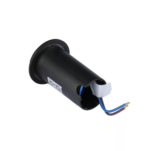 corp de iluminat LED, lampă de podea, două cu deschidere, 1W, rotund, alb cald, negru, IP67