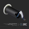 corp de iluminat LED, lampă de podea, patru cu deschidere, 1W, rotund, alb cald, alb, IP67