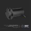 exterior lampă de podea, 1w, 6400K, alb rece, 50lm, 180°, negru, CRI>80, IP67, V-TAC, 211472