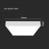 baiei lampă LED de tavan pătrat formă, 18w, 6500K, alb rece, 1530lm, 360°, alb, IP44, V-TAC, 7626