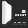 baiei lampă LED de tavan pătrat formă, 18w, 6500K, alb rece, 1530lm, 360°, alb, IP44, V-TAC, 7626