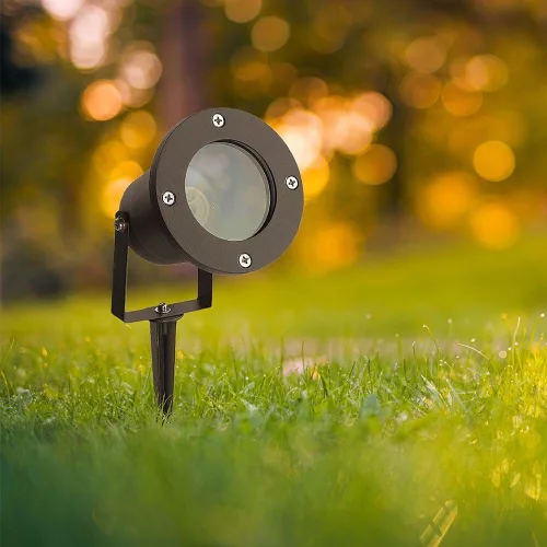 exterior cu țăruș lampadar, GU10, negru, IP65, V-TAC, 7571