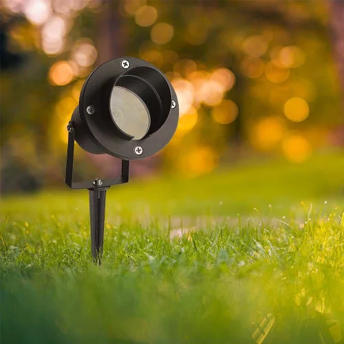 exterior cu țăruș lampadar, GU10, negru, IP65, V-TAC, 7572