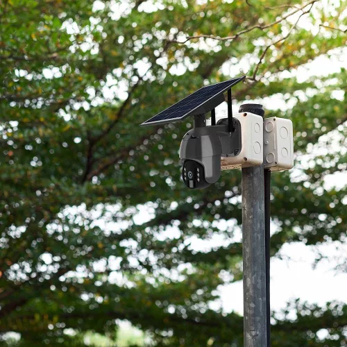 SMART Napelemes WiFi PTZ kamera, 4w, fekete, IP65, V-TAC, 11617