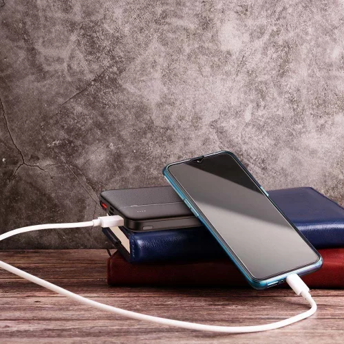 Hordozható gyorsan töltő power bank, 22,5w, fekete, V-TAC, 7831