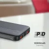 Hordozható gyorsan töltő power bank, 22,5w, fekete, V-TAC, 7831