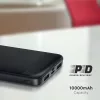 Hordozható gyorsan töltő power bank, 22,5w, fekete, V-TAC, 7833