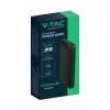 Hordozható gyorsan töltő power bank, 22,5w, fekete, V-TAC, 7833