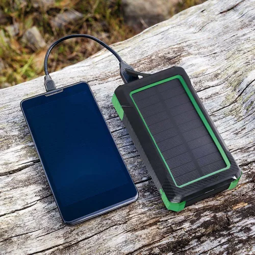 Napelemes vezeték nélküli power bank, fekete, V-TAC, 7835