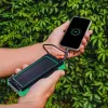 Napelemes vezeték nélküli power bank, fekete, V-TAC, 7835