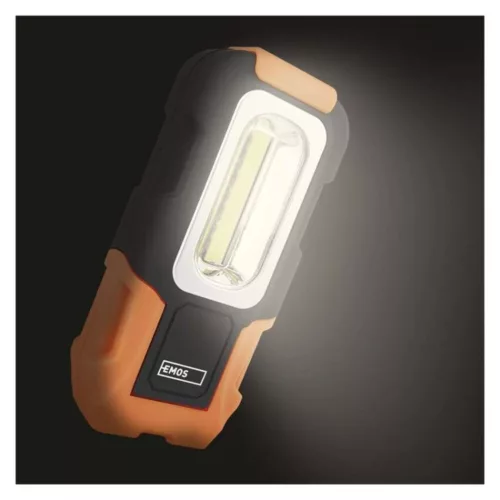 EMOS COB LED munkalámpa 180lm, fekete, narancs, P3888