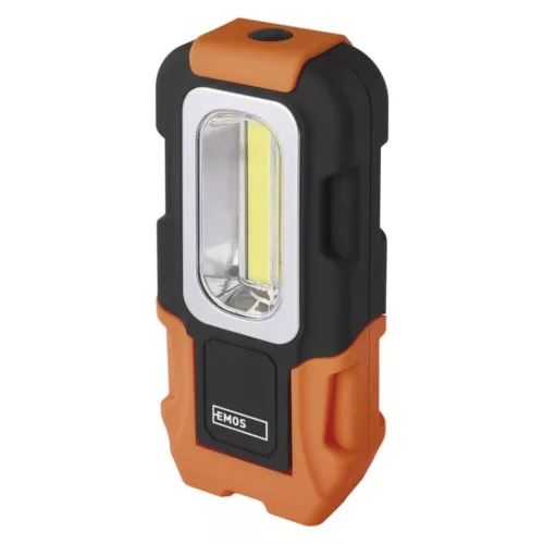 EMOS COB LED munkalámpa 180lm, fekete, narancs, P3888