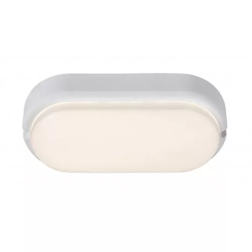 LED corp de iluminat, de tavan, lampă tip vapor, 15W, oval, alb natural, alb, exterior, IP54, Rábalux, HORT