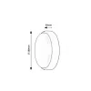 LED corp de iluminat, de tavan, 15W, rotund, alb natural, alb, exterior, IP54, Rábalux, HORT
