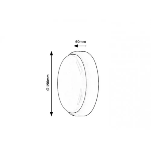 LED corp de iluminat, de tavan, 15W, rotund, alb natural, negru, exterior, IP54, Rábalux, HORT
