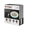 de tavan ventilator AC motor, 45w, CCT, 3000lm, alb, albastru inel, dimmabil, V-TAC, 217934