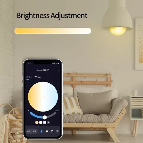 LED lámpa , égő , körte , E27 , 12 Watt , RGB , CCT , dimmelhető , WIFI/Bluetooth , TUYA , LEDISSIMO AMBIENT LIGHT