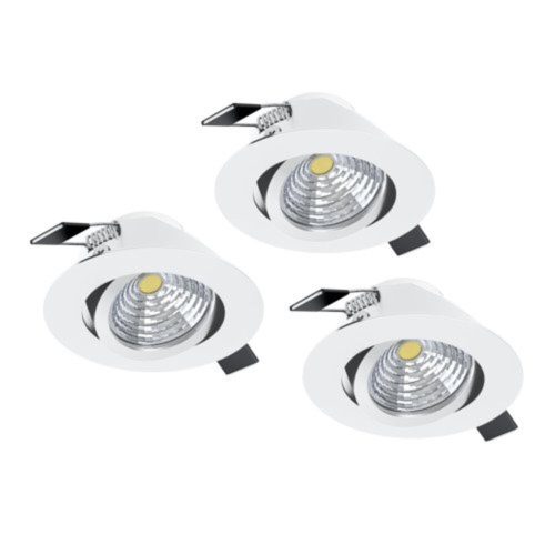 EGLO , 33391 , SALICETO , süllyesztett lámpa , 4000 K , LED , 3X6W , Yes , IP20 , átlátszó, fehér