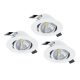 EGLO , 33391 , SALICETO , süllyesztett lámpa , 4000 K , LED , 3X6W , Yes , IP20 , átlátszó, fehér