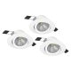 EGLO , 900745 , SALICETO , süllyesztett lámpa , 2700 K , LED , 3X6W , Yes , IP20