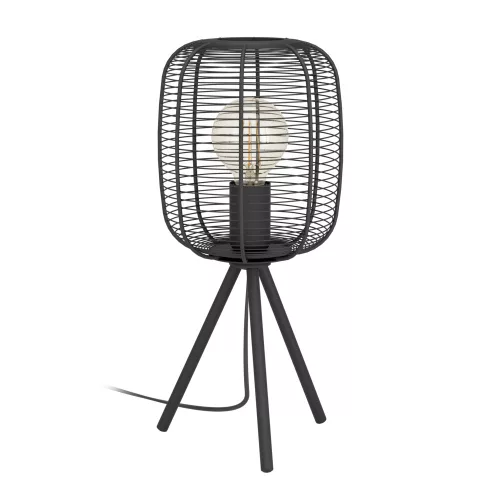 LED lampă, lampă de masă, decorativ lampă,lampadar, E27-es cu soclu, 1x40W, oțel, negru, EGLO, RINROE, 43967