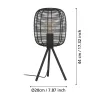 LED lampă, lampă de masă, decorativ lampă,lampadar, E27-es cu soclu, 1x40W, oțel, negru, EGLO, RINROE, 43967