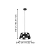 LED lampă, lampă suspendată, de tavan, 110cm, E27 cu soclu, 1 x 40W, negru, EGLO, PONTEFRACT, 43892