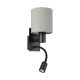EGLO , 900701 , PASTERI , fali lámpa , E27 , 1X40W , IP20 , antracit-barna