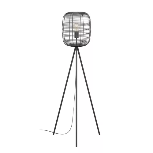 LED lampă, lampadar, E27-es cu soclu, 1x40W, oțel, negru, EGLO, RINROE, 43968