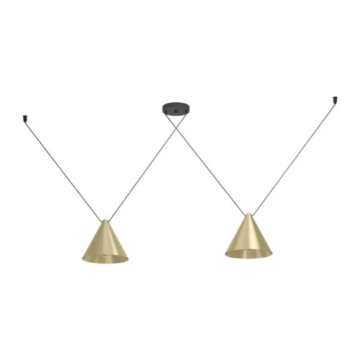 EGLO, 900843, NARICES 1, lampă suspendată, E27, 2X40W, IP20, periat alamă, auriu