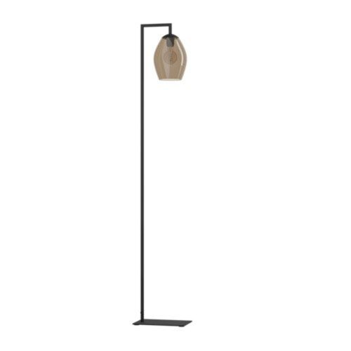 EGLO , 390255 , ESTANYS 1 , állólámpa , E27 , 1X40W , barna-átlátszó