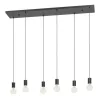 lampă suspendată E27 6x40W negru Cotillas