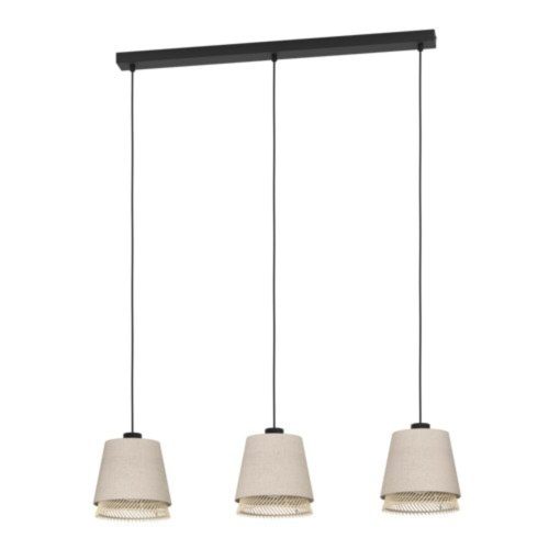 EGLO , 43976 , TABLEY , függeszték , E27 , 3X40W , IP20 , natúr, barna