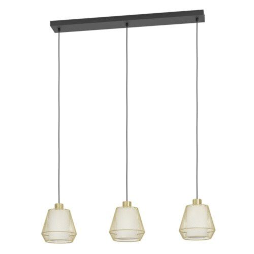EGLO , 900897 , CIUDADELA , függeszték , E27 , 3X40W , IP20 , csiszolt réz, fehér