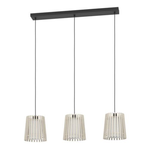 EGLO , 900903 , FATTORIA , függeszték , E27 , 3X25W , IP20 , natúr, fehér