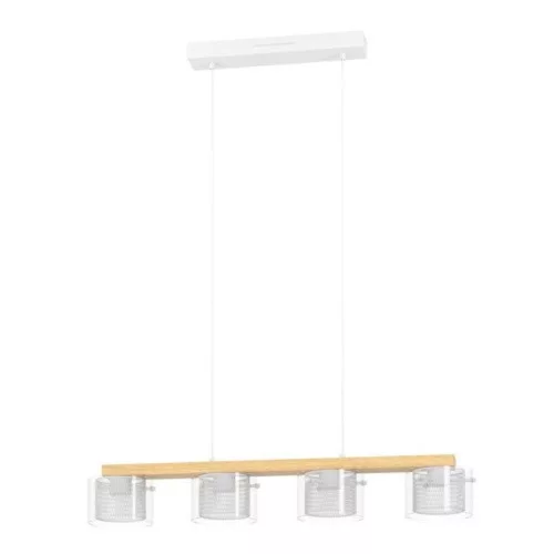 EGLO, 900881, PORTICO-Z, lampă suspendată, 2700 K 6500 K, LED, 4X3,7W, dimmerabil, IP20, alb, transparent