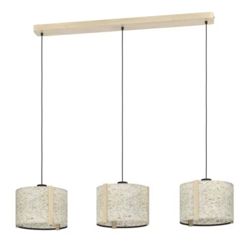 EGLO, 390324, HONTONGAS, lampă suspendată, E27, 3X25W, IP20, bej, verde