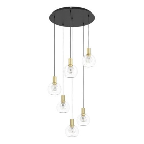 EGLO , 390279 , TERQUE , függeszték , 3000 K , LED , 6X5,4W , Yes , IP20 , átlátszó