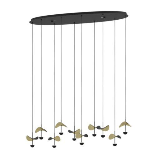 EGLO , 390342 , DRACERA , függeszték , 3000 K , LED , 10X2,3W , Yes , IP20 , fekete, arany