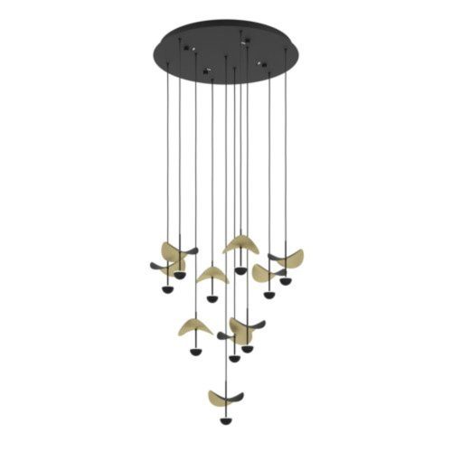 EGLO , 390339 , DRACERA , függeszték , 3000 K , LED , 10X2,3W , Yes , IP20 , fekete, arany