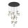 EGLO , 390341 , DRACERA , függeszték , 3000 K , LED , 17X2,3W , Yes , IP20 , fekete, arany