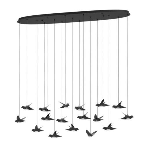 EGLO , 390353 , PARATEBUENO , függeszték , 3000 K , LED , 17X3W , Yes , IP20 , nikkel-néró, szatinált