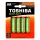 Ceruzaelem AA (LR6) , 1.5 Volt , 4 darab , tartós , elem , Heavy Duty , TOSHIBA