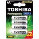 Ceruzaelem AA (LR6) , 1.2 Volt , 4 darab , tartós , elem , tölthető , 2500mAh , High Power , TOSHIBA