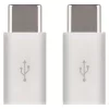 Adapter micro USB-B 2.0, USB-C 2.0, fehér, 2db, EMOS, SM7023