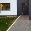 Rábalux , 77045 , Geleen , Napelemes lámpa , fekete , IP44 , 3000K , 4W