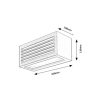 Rábalux , 77100 , Lublin , Kültéri fali lámpa , fekete , IP54 , 4000K , 10W