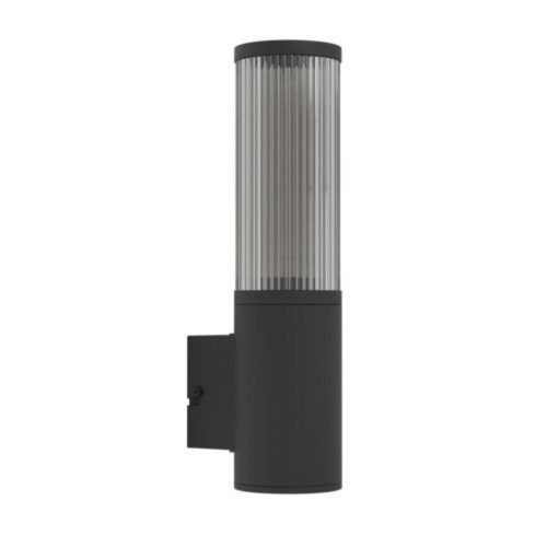 EGLO , 901033 , SALLE , fali lámpa , E27 , 1X15W , IP54 , fekete-átlátszó