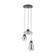 EGLO , 390299 , SARNARRA , függeszték , 2700 K , LED , 3X5,4W , Yes , IP20 , áttetsző fekete, átlátszó